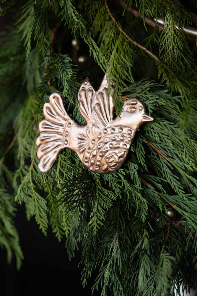 Antique Gold Dove Christmas Tree Decoration - Image 4