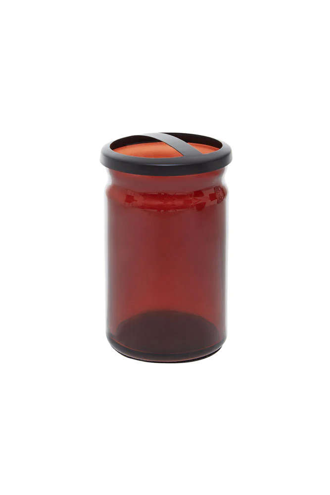 Apothecary-Style Amber Glass Toothbrush Holder - Image 7
