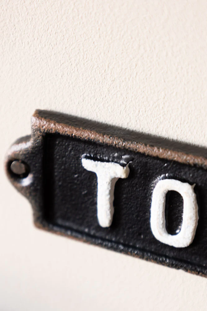 Black & White Toilet Door Hanging Sign - Image 6