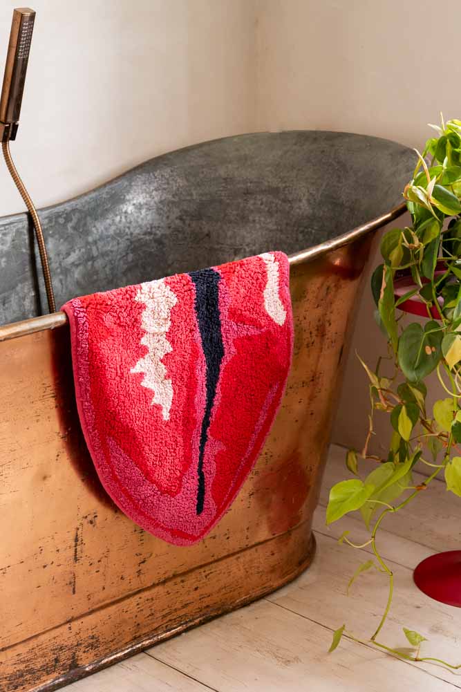 Bold Red Lips Bath Mat - Image 2