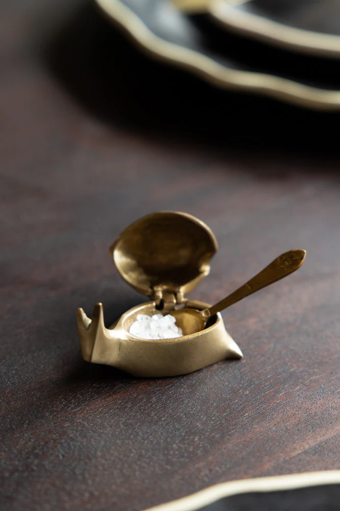 Brass Disco Snail Salt Cellar - Image 4