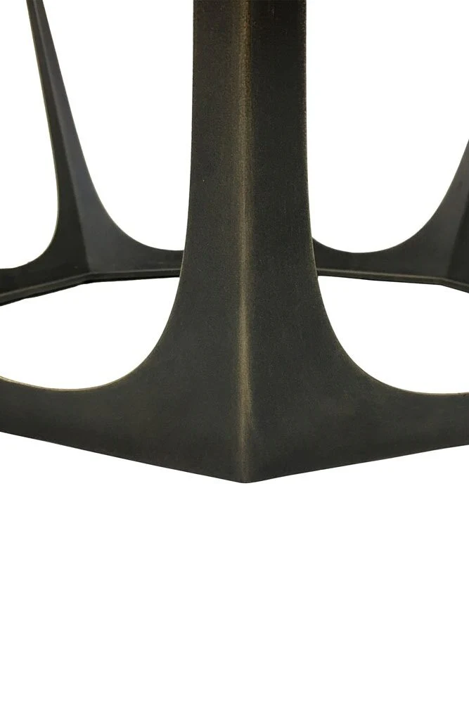 Bronze Sculpted Coffee Table with Glass Top - Image 3