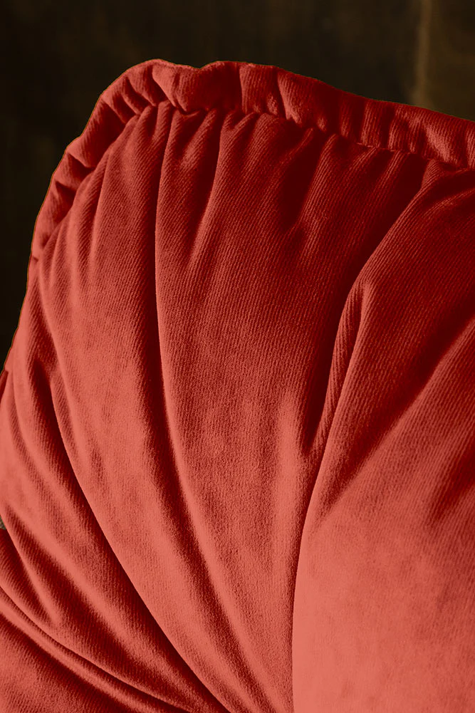 Burnt Orange Velvet Swivel Chair - Image 5