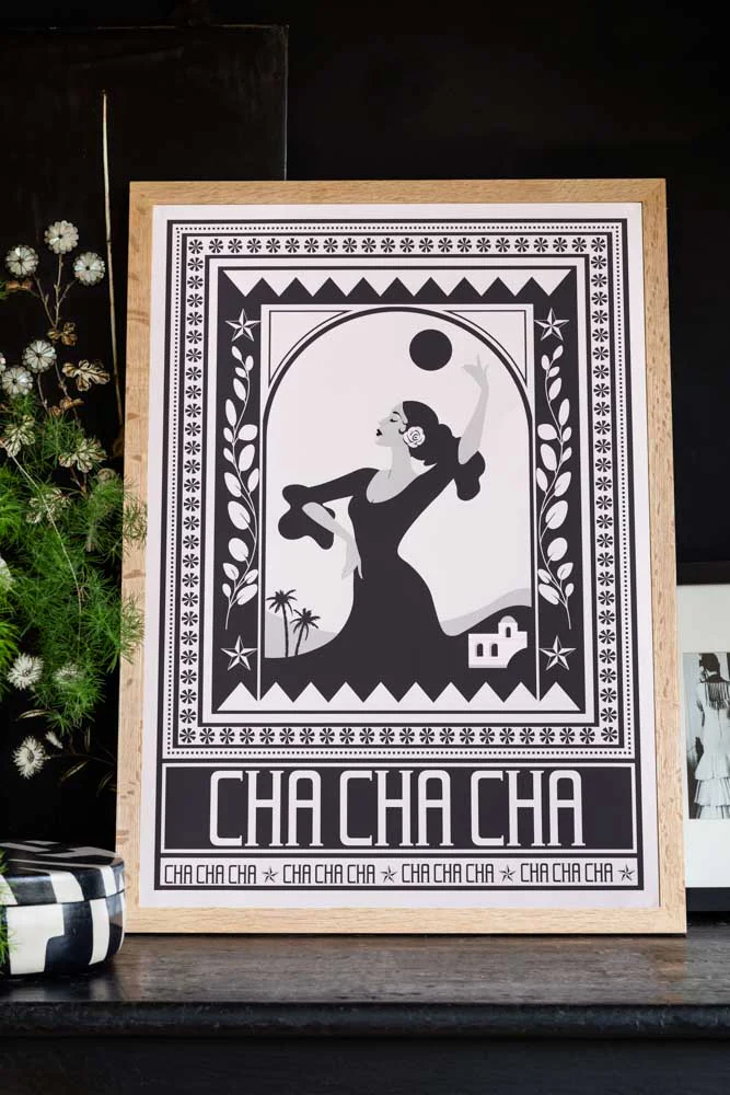 Cha Cha A2 Art Print in Black - Available in 4 Options - Image 4