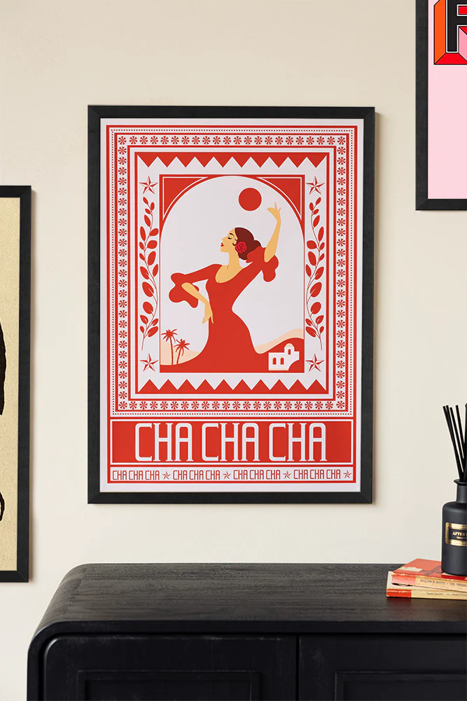Cha Cha A2 Art Print in Red- Available in 4 Options - Image 8