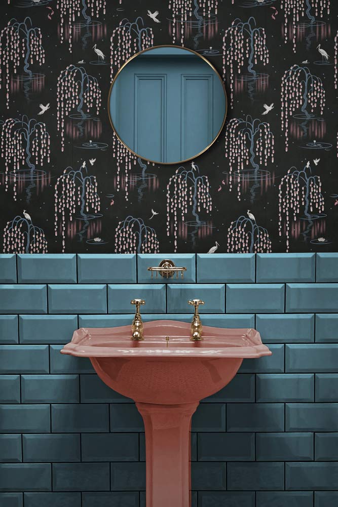 Divine Savages Kyoto Blossom Black Cherry Wallpaper - Image 3