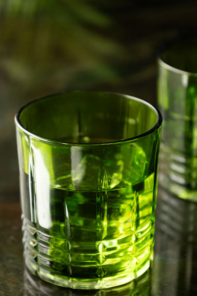 Green Whiskey Embossed Glass - Available in Two Designs - Image 13