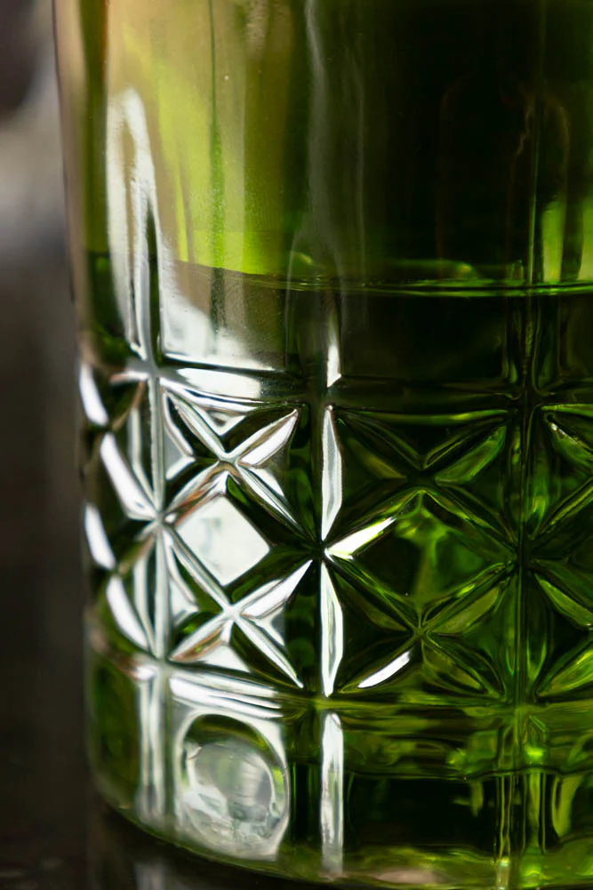 Green Whiskey Embossed Glass - Available in Two Designs - Image 5
