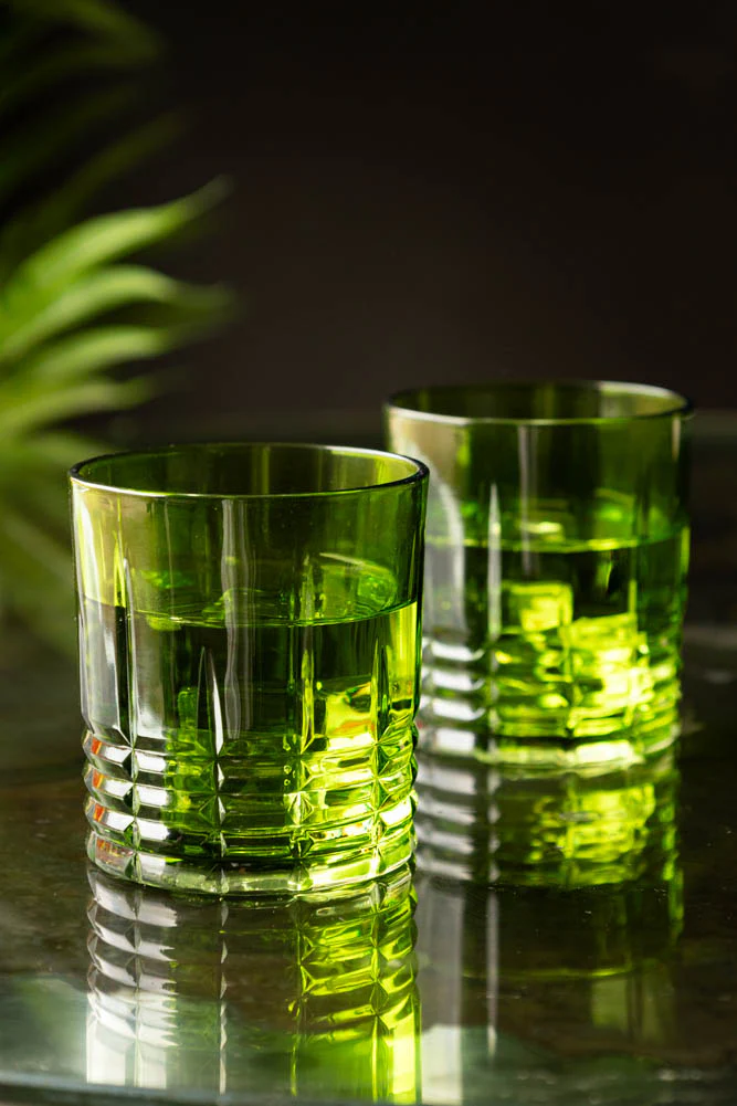 Green Whiskey Embossed Glass - Available in Two Designs - Image 8