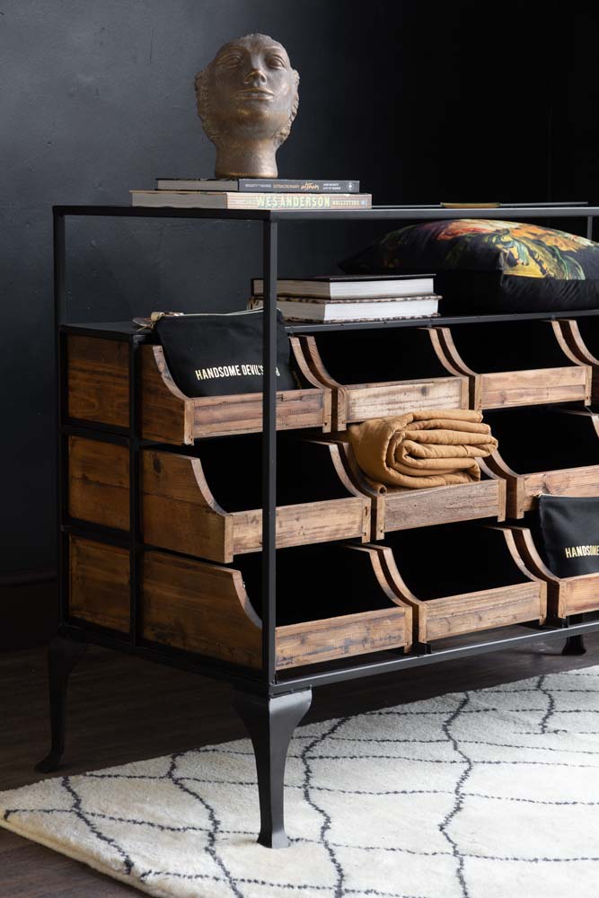 Haberdashery 12 Drawer Shop Counter With Glass Top - Image 2