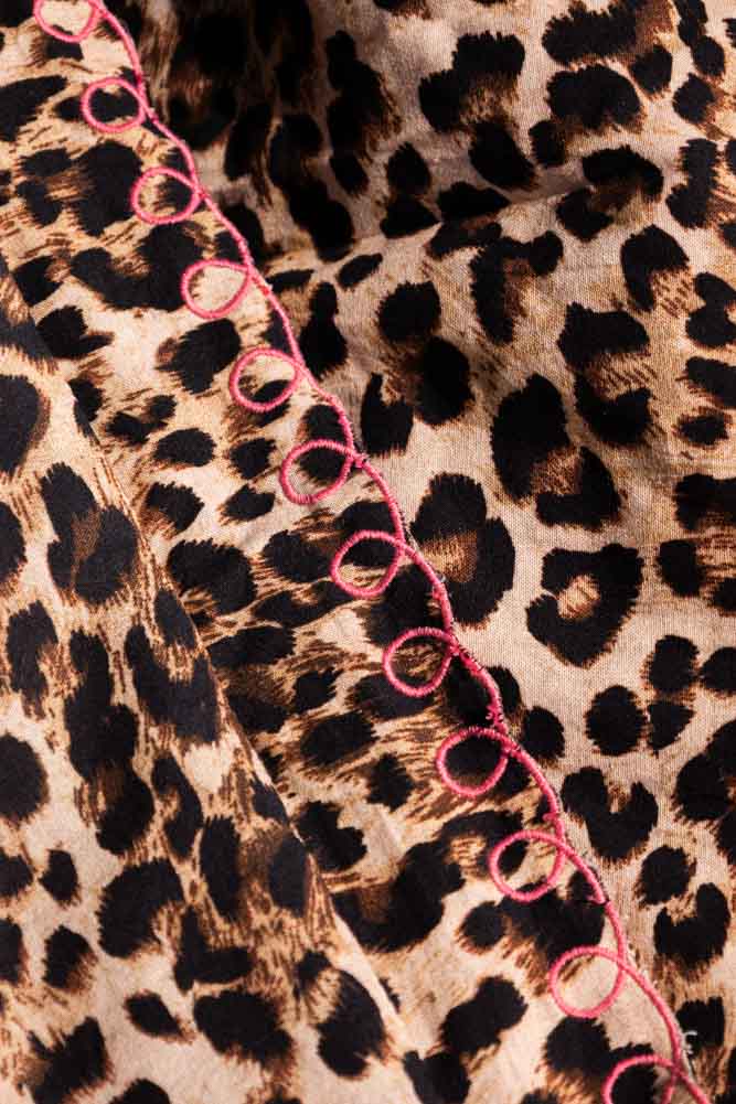 Leopard Print Scalloped Edge Quilt - Image 2