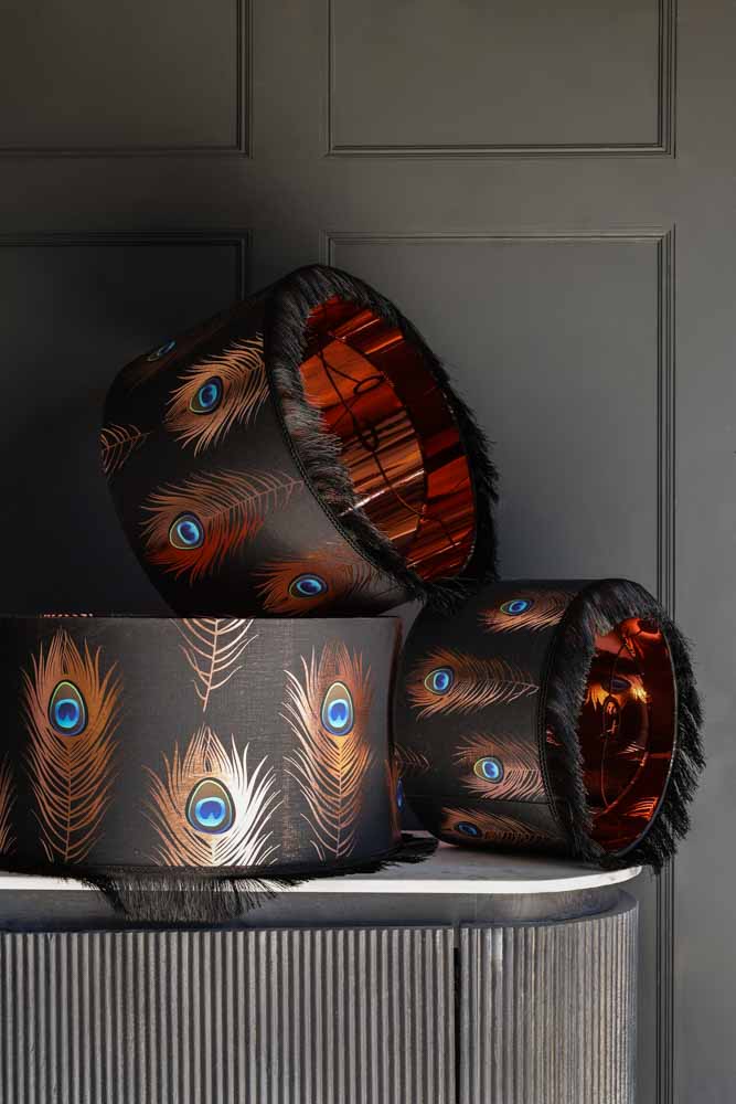 Mind The Gap Peacock Feather Lamp Shade - 3 Sizes Available - Image 2