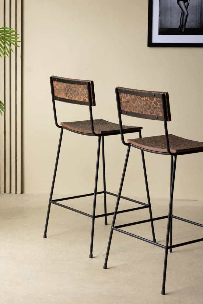 Natural Leopard Love Bar Stool - Image 11