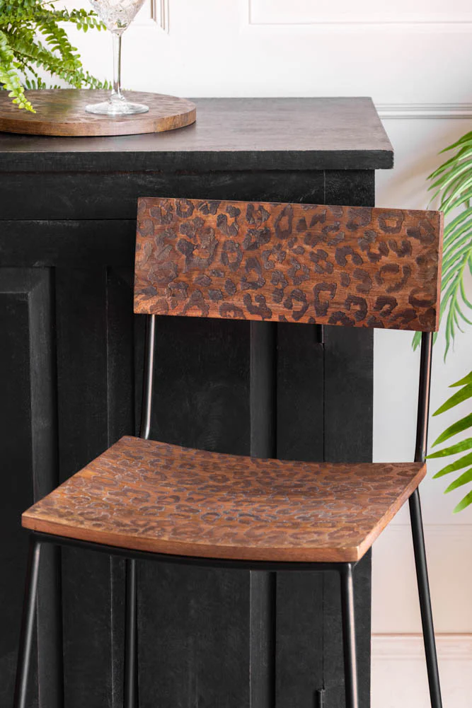 Natural Leopard Love Bar Stool - Image 5