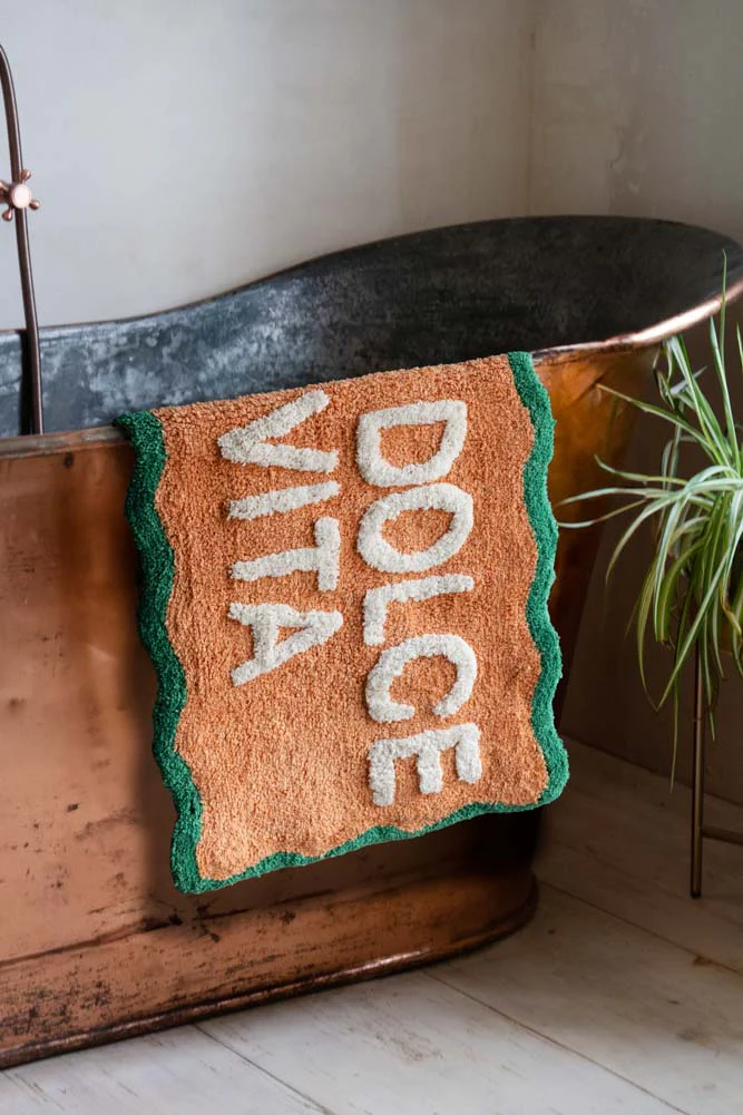 Peach La Dolce Vita Bath Mat - Image 2