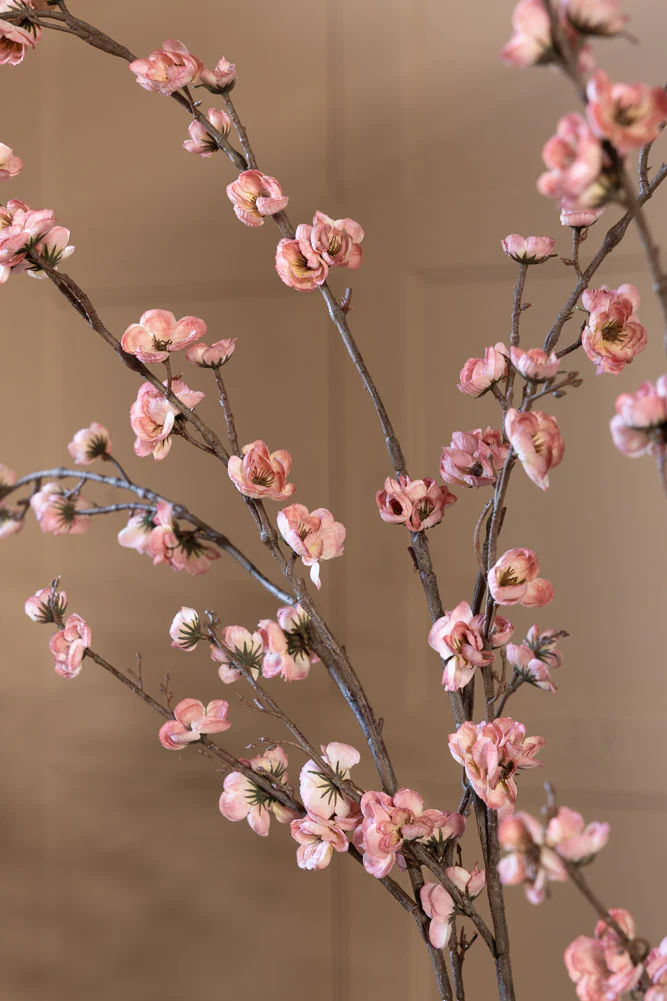 Pretty Faux Cherry Blossom Stem in Pale Pink - Image 3