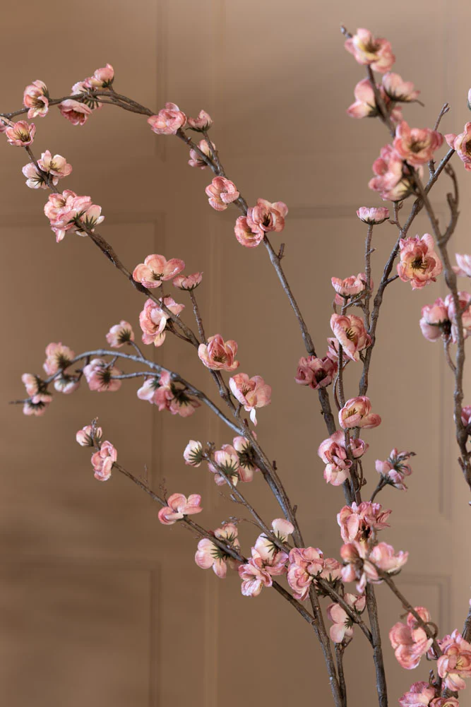 Pretty Faux Cherry Blossom Stem in Pale Pink - Image 5
