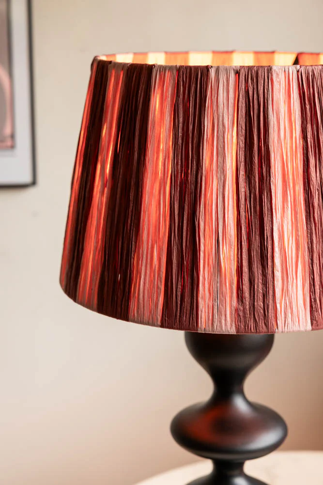 Raffia Pink & Red Stripe Easyfit Lampshade - Image 7