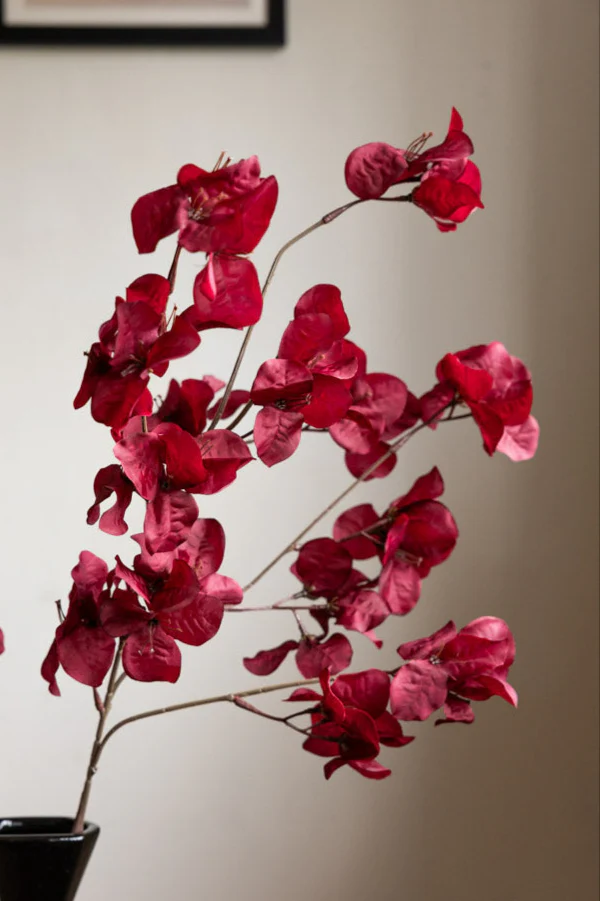 Red Ochre Beautiful Artificial Flower Stem - Image 4