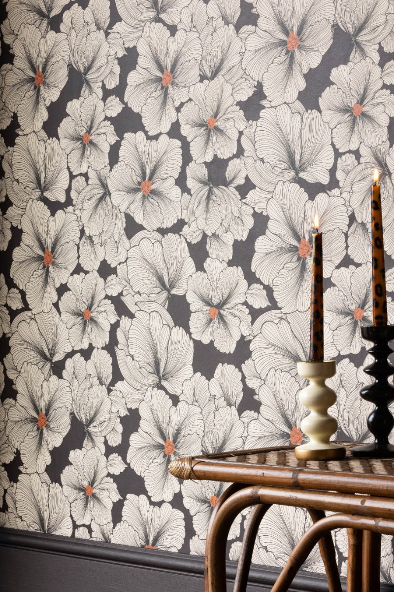 Rockett St George Bohemian Bloom Monochrome Wallpaper - Image 16