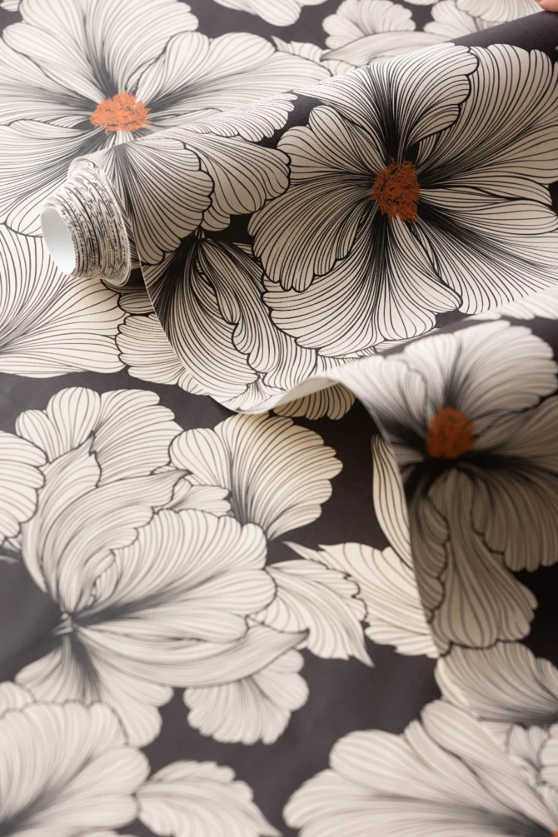 Rockett St George Bohemian Bloom Monochrome Wallpaper - Image 8