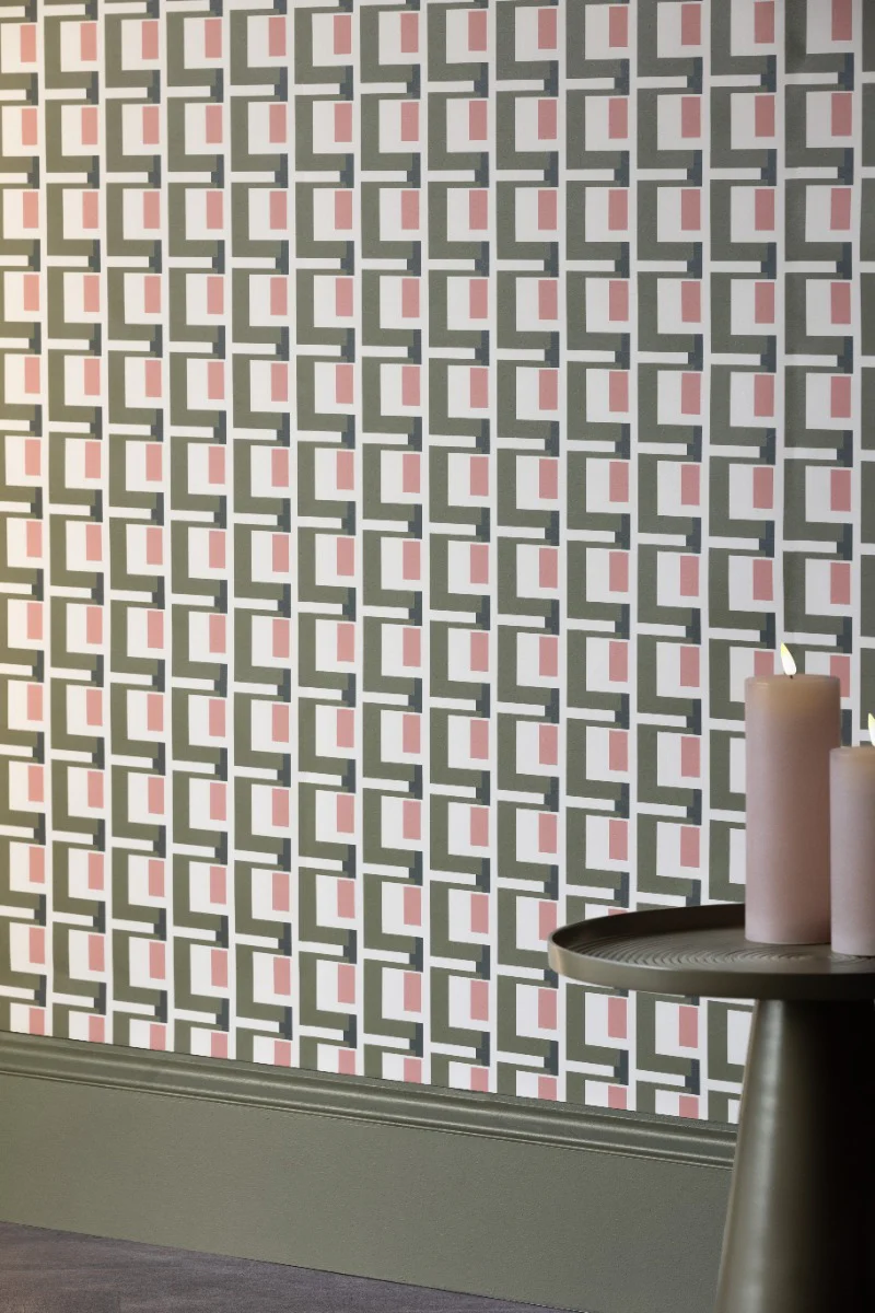 Rockett St George Electric Geometric Avocado Wallpaper - Image 10