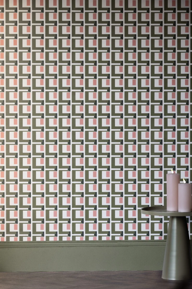 Rockett St George Electric Geometric Avocado Wallpaper - Image 7