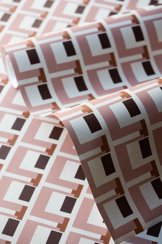 Rockett St George Electric Geometric Peach Wallpaper - Image 12
