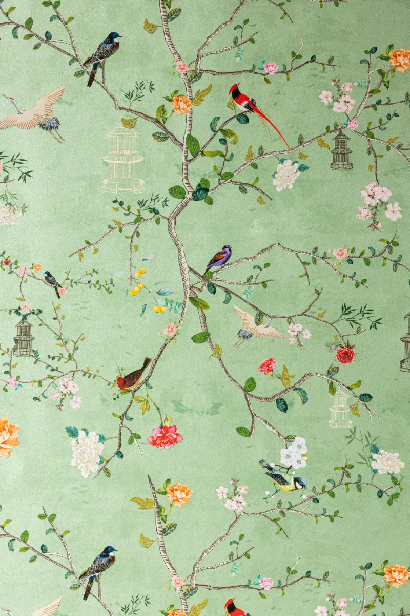 Rockett St George Modern Chinoiserie Green Tea Wallpaper - Image 13