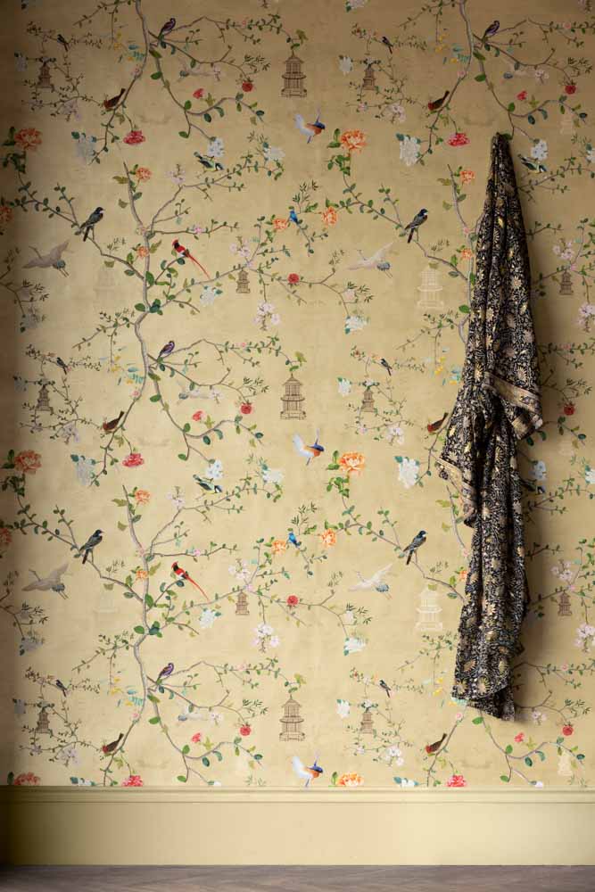 Rockett St George Modern Chinoiserie Antique Gold Wallpaper - Image 7