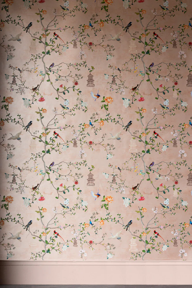 Rockett St George Modern Chinoiserie Watermelon Blush Wallpaper - Image 19