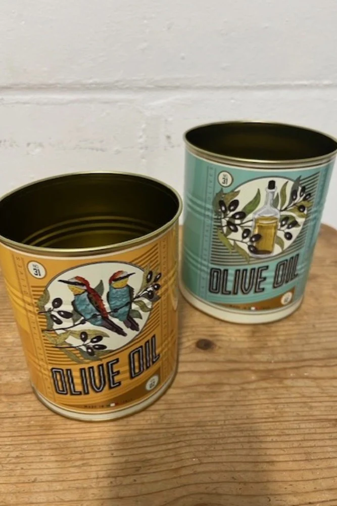 Set Of 2 Olive Oil Storage Tins - SECONDS - Image 4