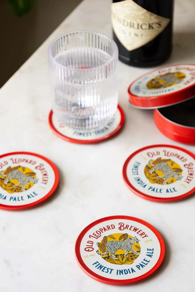 Set of 4 Old Leopard Brewery Coasters - Image 2