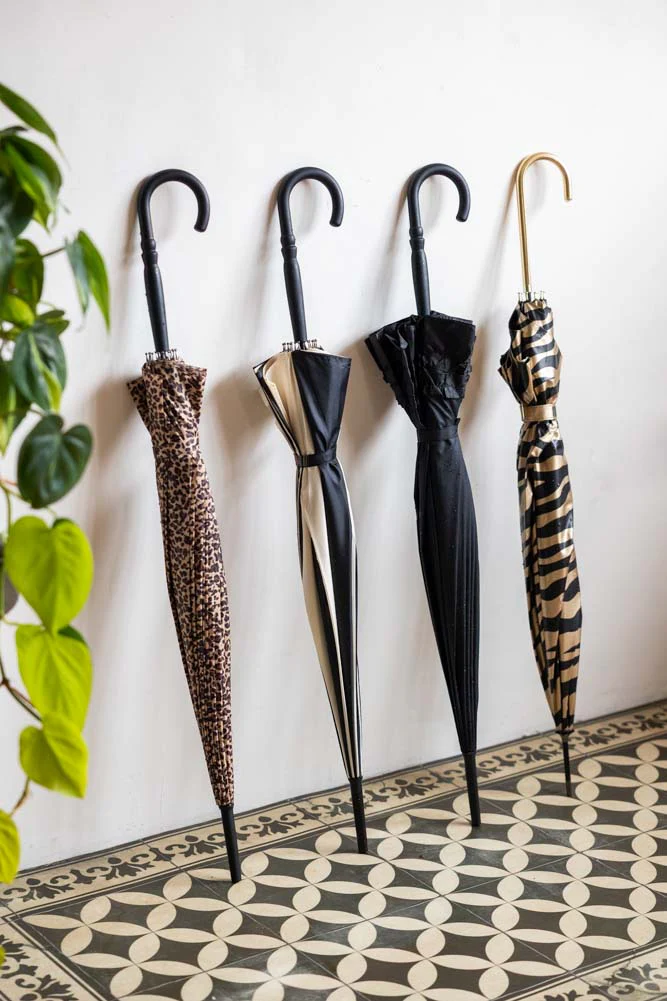 Statement Black & Off-White Umbrella - Image 5