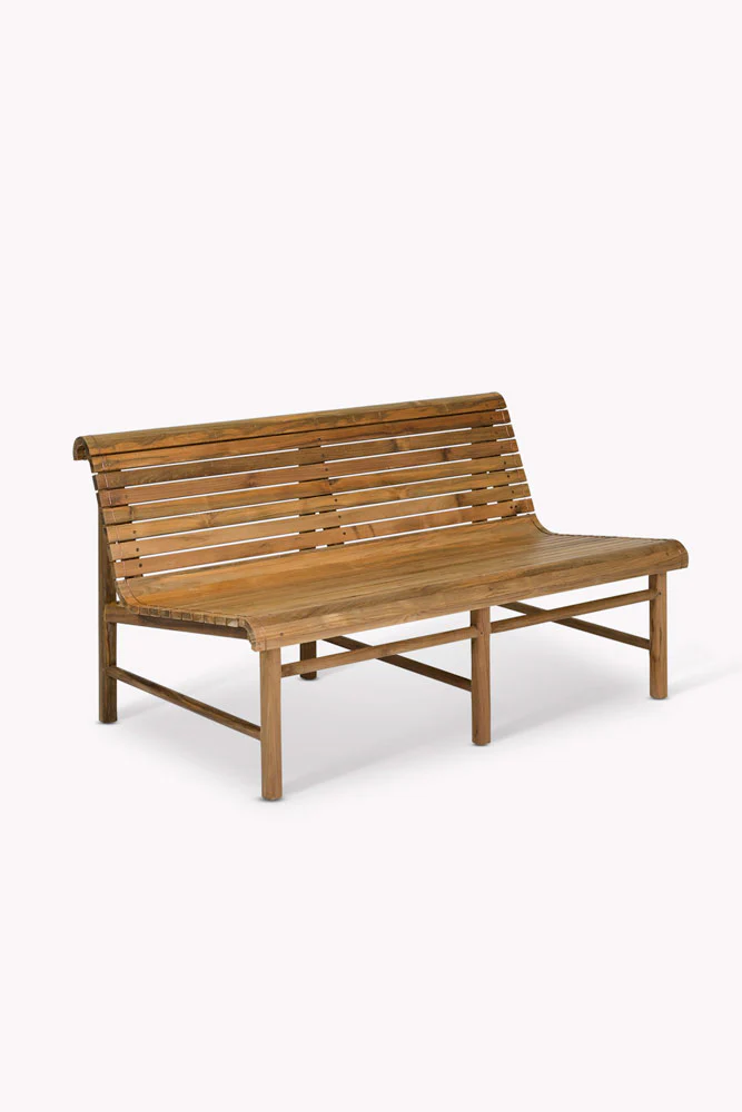 Station Bench Style Wooden Garden Bench - Image 4