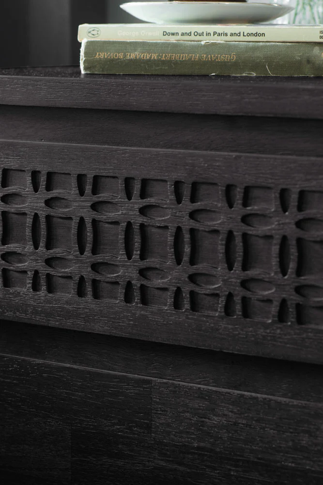 Stylish Mango Wood 2-Drawer Bedside Table - Image 4