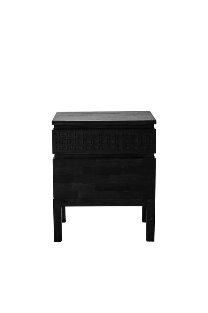 Stylish Mango Wood 2-Drawer Bedside Table - Image 6