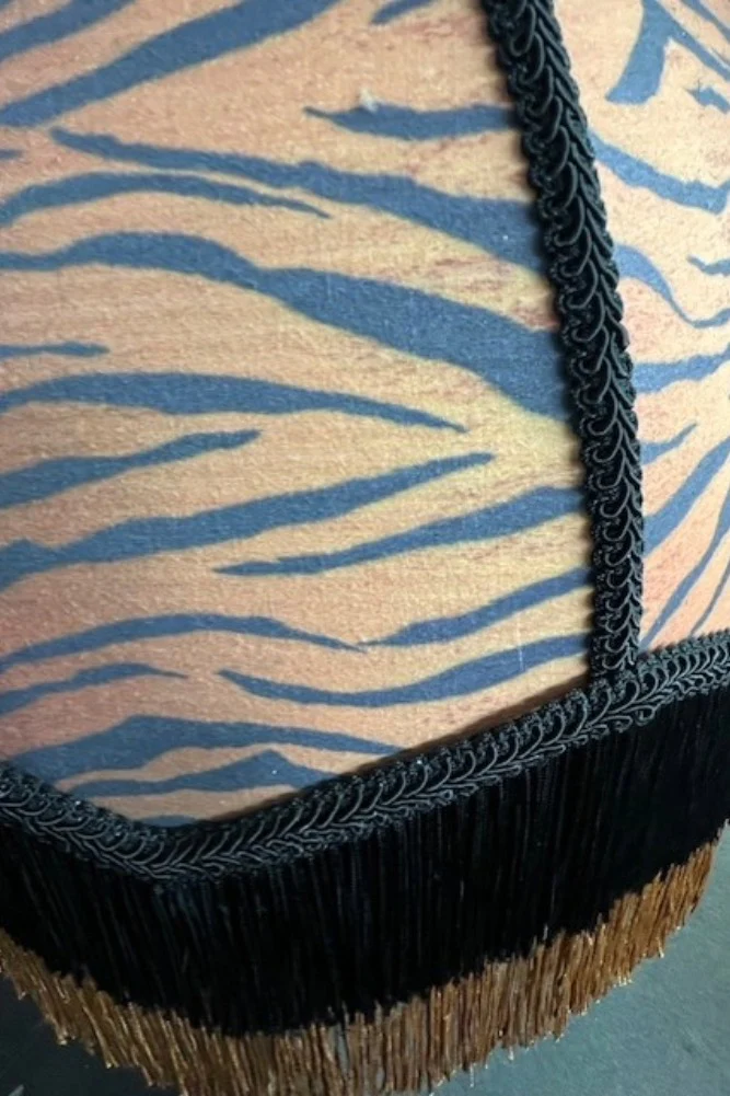 Tiger Print Double Tassel Edge Ceiling Light - SECONDS - Image 4