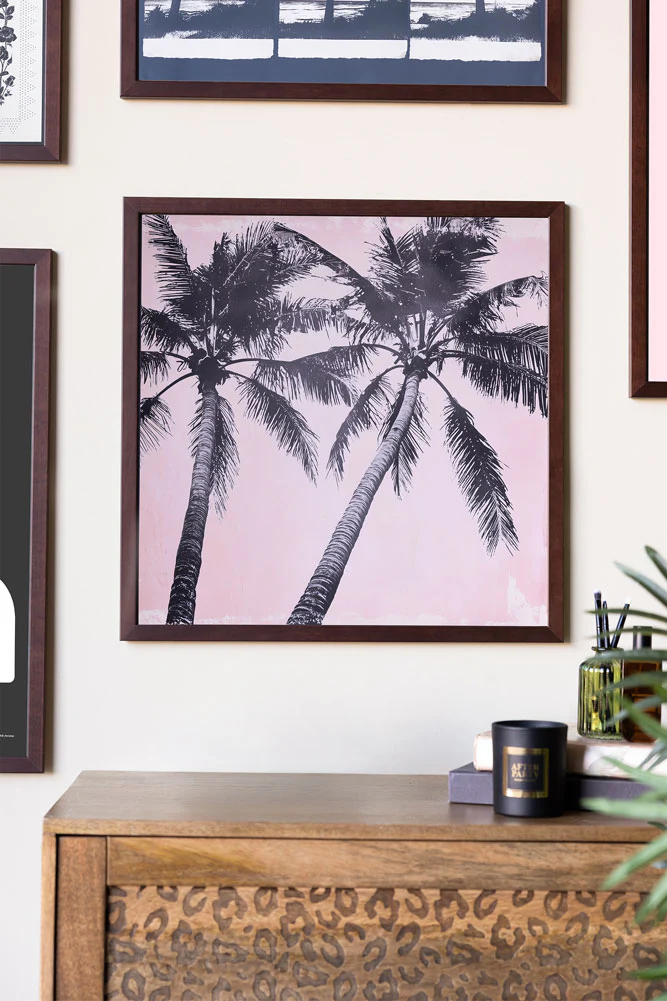 Vintage Pink Palms 50cm x 50cm Art Print - Available in 4 Options - Image 12