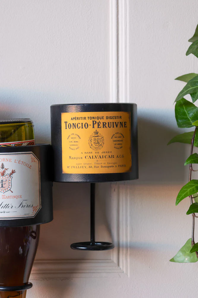 Vintage-Style French Wall-Mounted Bottle Holder - Image 4